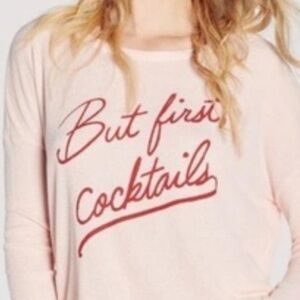 Wildfox NWT But First, Cocktails Sweatshirt
